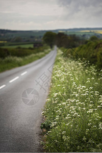 英国乡村空路的景观图景天图片