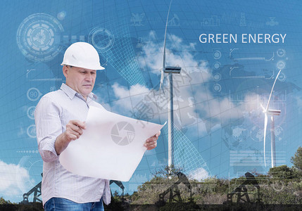 绿色能源与石油工业概念图片
