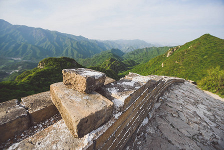 万里长城箭口荒原段背景图片