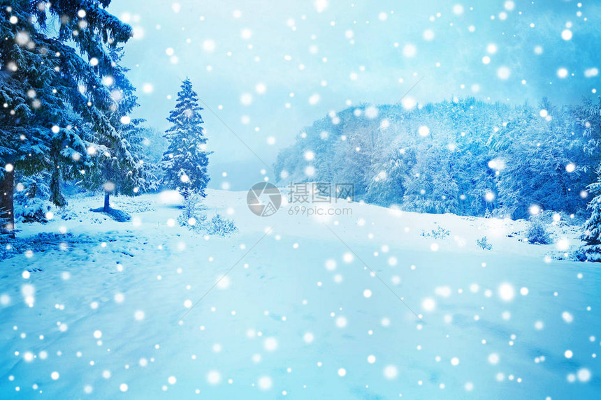 冬季风景美丽圣诞节和2图片