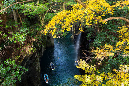 宫崎的高千穗峡谷和瀑布图片