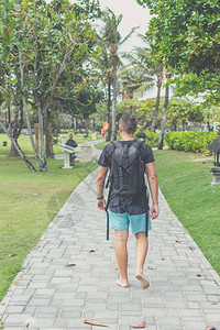 在巴厘岛NusaDua海滩公园行走图片