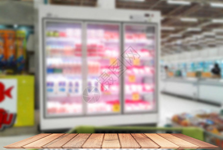 杂货超市出售食品冷冻照片柜台做广告图片