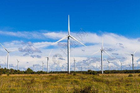 用于绿色领域电力生产的风车风力涡轮机图片