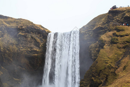 冰岛南部的Skgafos瀑布在寒图片