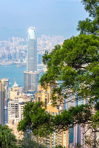 香港天际的著名城市景色在香港图片