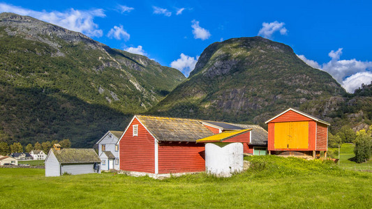 挪威Hardangervidda公园Nordowegian农庄村图片