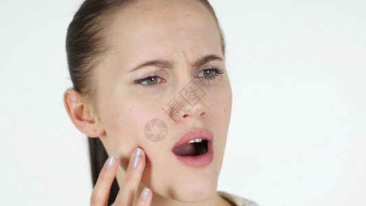 牙痛美丽女人的牙痛图片
