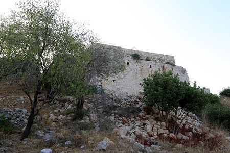 Yehim堡垒十字军时代的城堡属于特背景图片