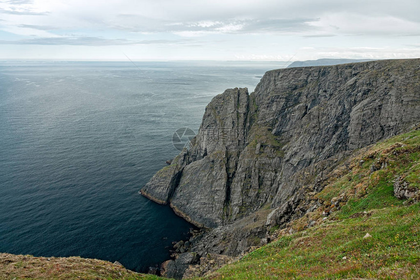 挪威欧洲最北端马格罗亚岛北角的悬崖图片