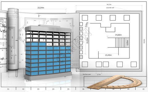 3d建筑施工图解以图纸取代蓝图背图片