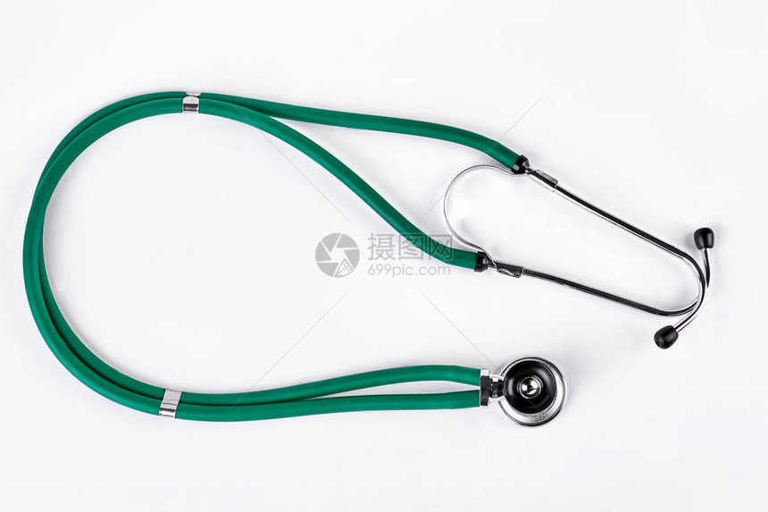 绿色医疗听诊器图片