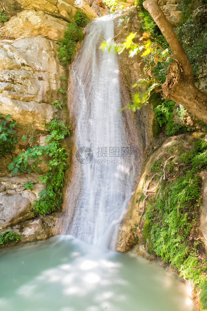 希腊伯罗奔尼撒半岛的内达瀑布图片