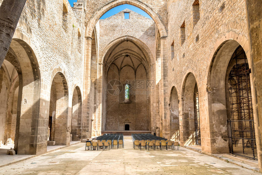 SantaMariadelloSpasimo未完成的教堂位于意大利西里巴勒莫最古老地区图片
