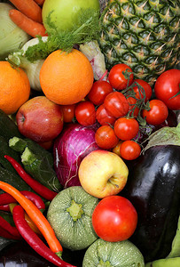 新鲜的水果和蔬菜如菠萝c图片