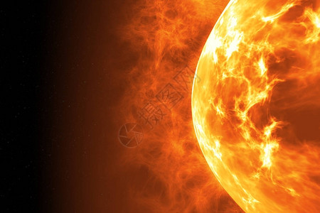 太阳耀斑表面抽象的科学背景3d插图图片