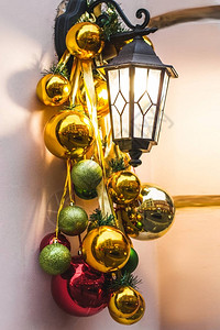 街道灯笼装饰圣诞节图片