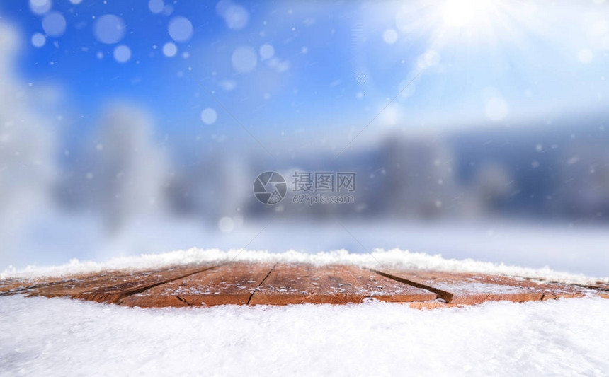 有圣诞节冬天和雪地背景图片