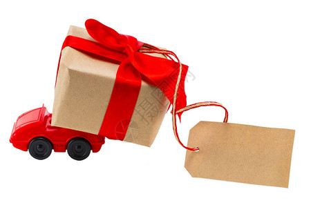 红色玩具车送礼物盒图片