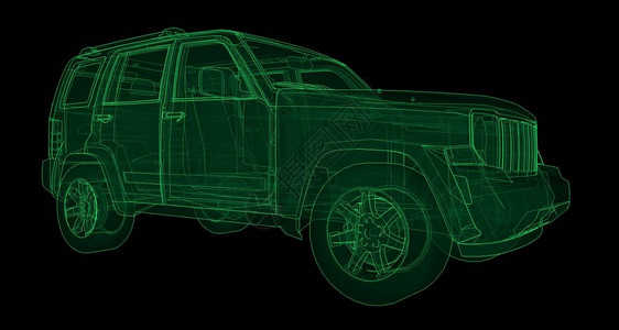 透明SUV有简单的身体图片