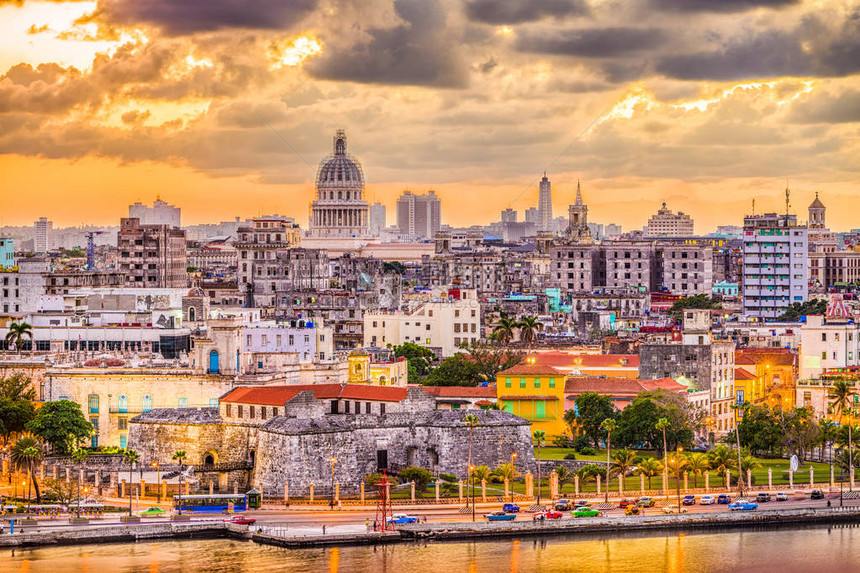 哈瓦那古巴市中心地平线图片