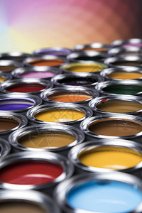 彩漆tin金属罐的创意概念群图片