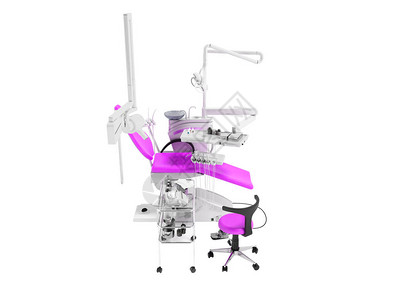 现代半自动牙科椅浅紫色图片