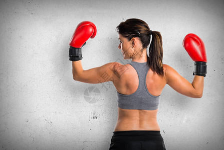 体育女人用拳击套图片