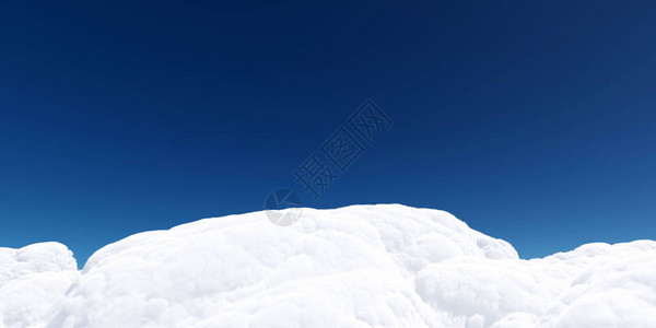 白云和蓝天3d渲染图片