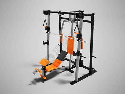 现代橙色与黑色口音多功能运动训练器图片