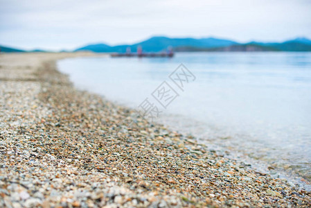 海平面山丘地平线天空雾自然的天雾木质码图片