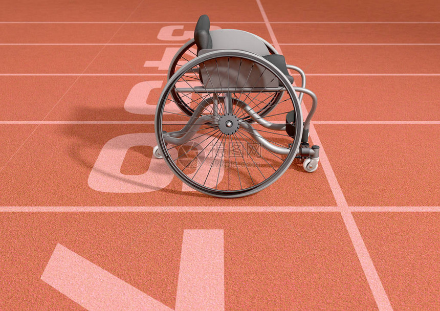 残疾人运动员使用的空改装轮椅图片