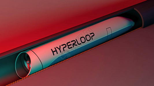 Hyperloop列车低压管道货物和乘客高速运输的远期技图片