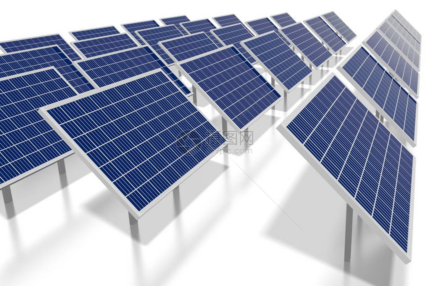 太阳能电池板概念图片