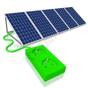 太阳能电池板概念图片
