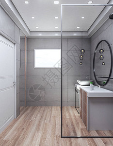 有创意的浴室内有水槽和镜子奢华风格概图片