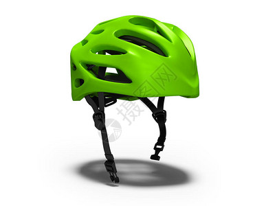现代绿色自行车头盔图片