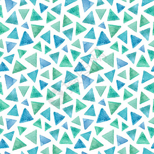 蓝色和绿色三角形抽象图片