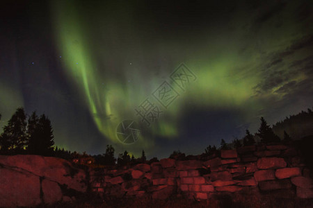 北极光卡累利阿的北极光图片