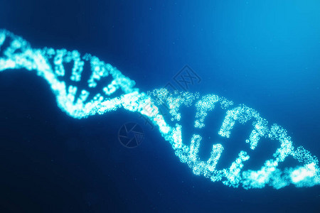 人工智能DNA分子被转换成数字代码数字代码基因组抽象技术科学图片