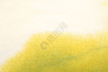 白纸背景创意设计模板上的黄绿色水彩色闪光画背景图片