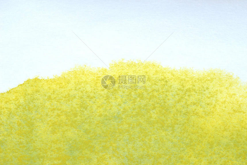 白纸背景创意设计模板上的黄绿色水彩色闪光画图片