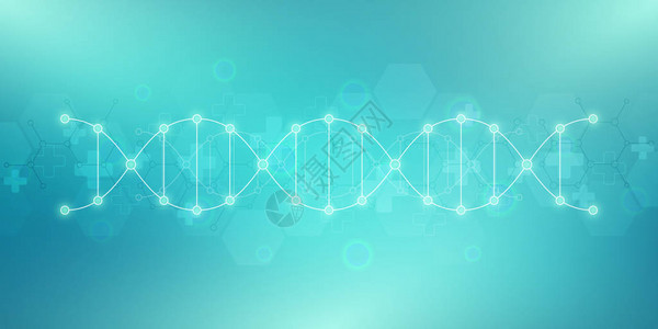 DNA链和分子结构基因工程或实验室研究医疗或科技设图片