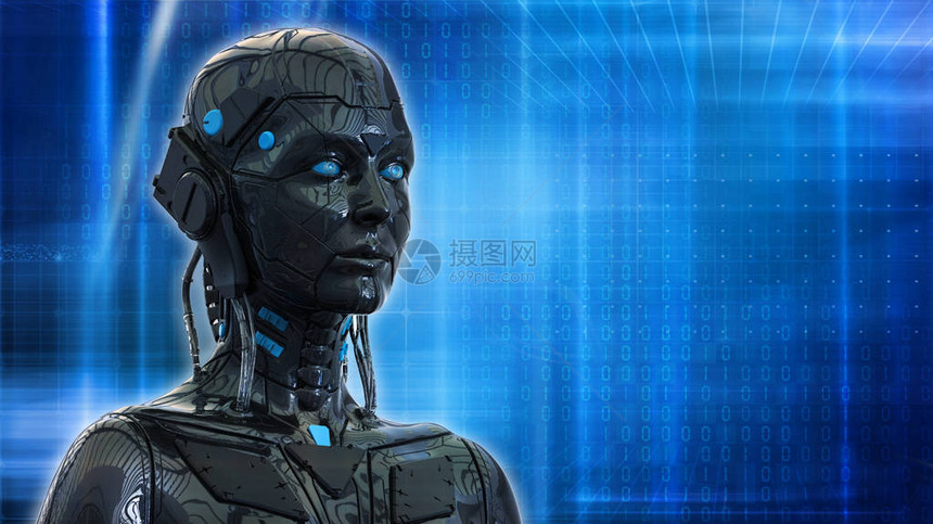 机器人科幻女技术背景3图片