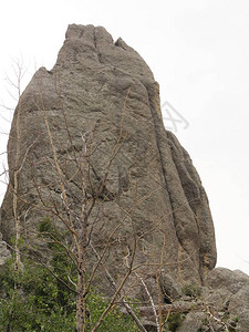 针眼上的巨花岗岩和石形成在南达科他州卡斯特县的诺背景图片