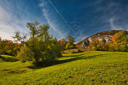山地秋天风景森林丰富多彩卡帕蒂亚山图片