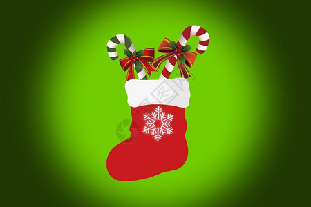 圣诞插图周五袜子赠送糖果甘蔗图片