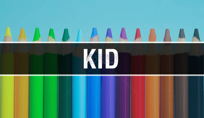 孩子概念与教育和回到学校的概念具有彩色背景的创意教育素描和儿童文本二进制学校概念背景3D图片