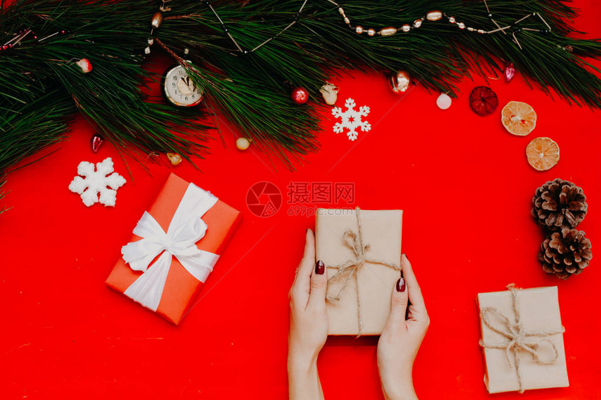 圣诞背景圣诞装饰礼物玩具雪花礼物假期图片