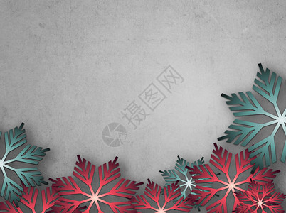 圣诞节背景设计多彩雪花有文字空图片